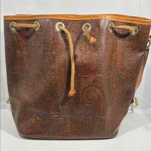 Etro Paisley Shoulder Bag - Brown and Tan